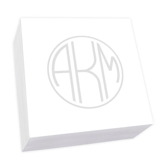 Henley Watercolor Circle Monogram Chunky Pad